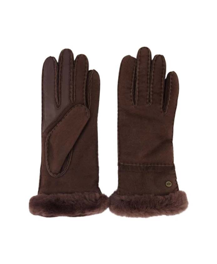 

Перчатки из овечьей кожи стильный жжённый кедр Ugg, коричневый