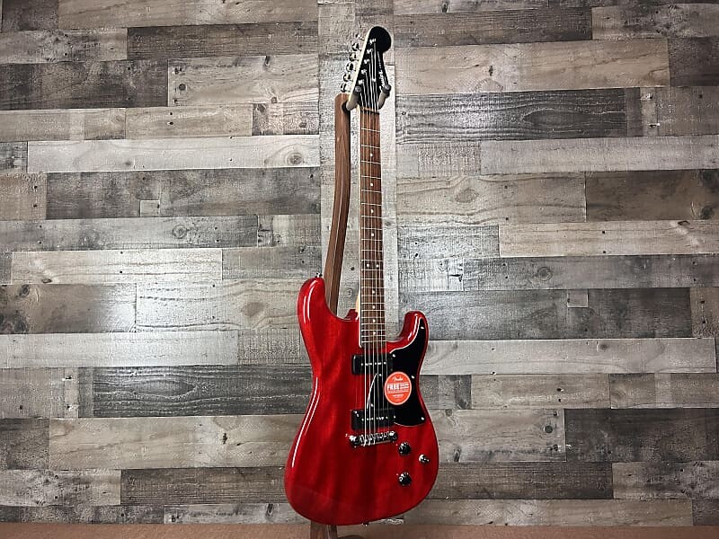 

Электрогитара Squier Paranormal Strat-O-Sonic, Laurel Fingerboard, Black Pickguard, Crimson Red Transparent