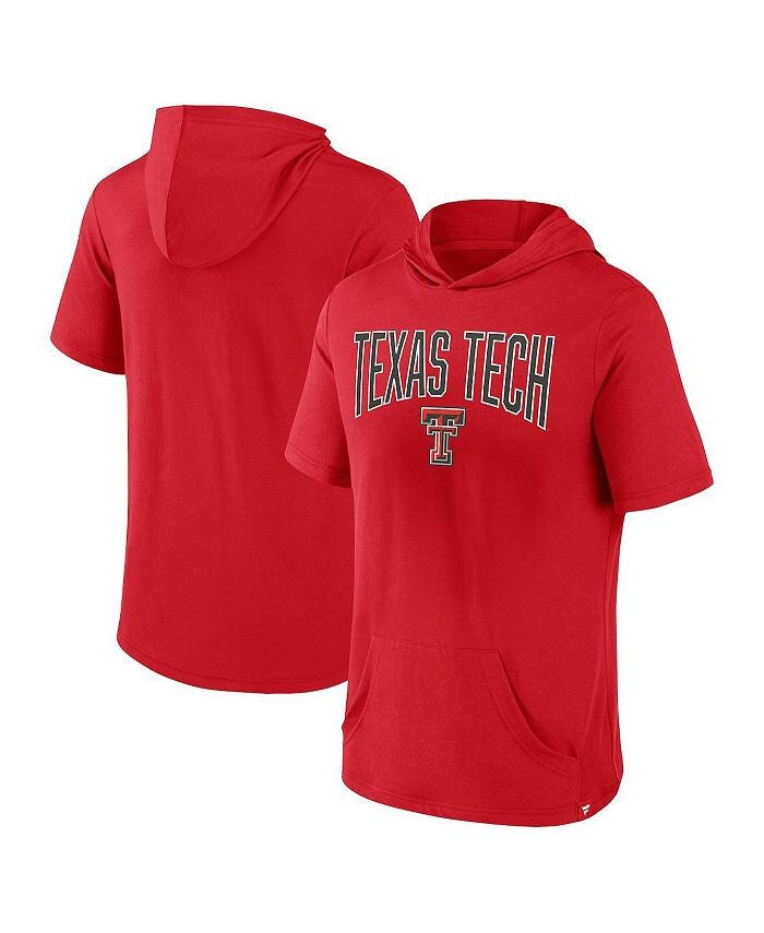 

Мужская красная футболка с капюшоном с логотипом Texas Tech Red Raiders Outline Fanatics, красный