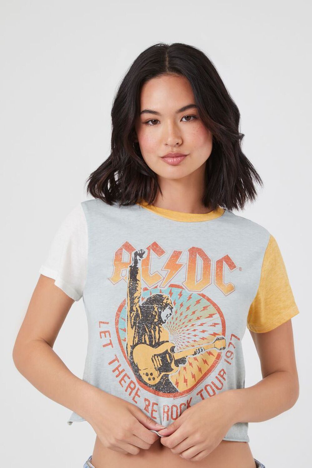 

Укороченная футболка ACDC с графическим рисунком Forever 21, зеленый