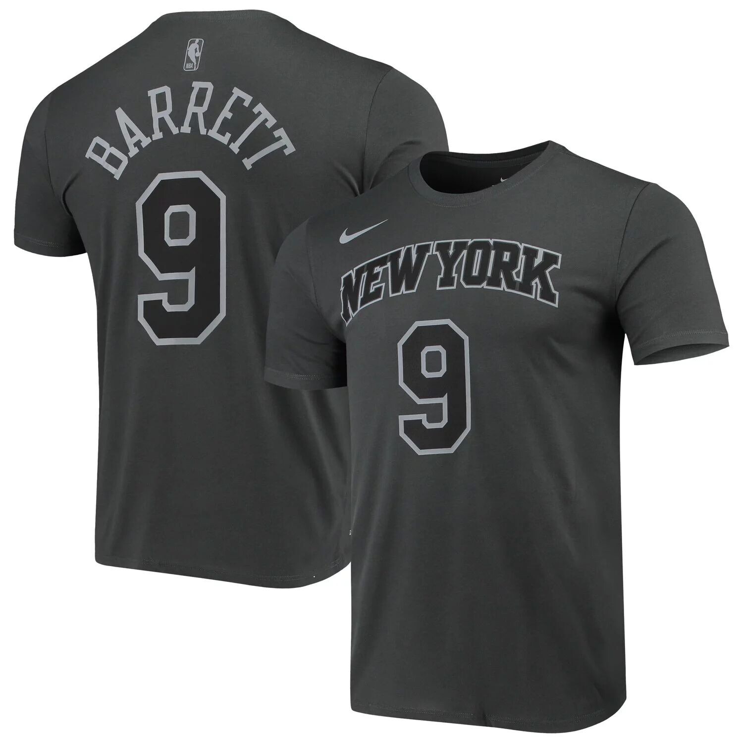 

Мужская серая футболка Nike RJ Barrett New York Knicks Icon Performance, Серый