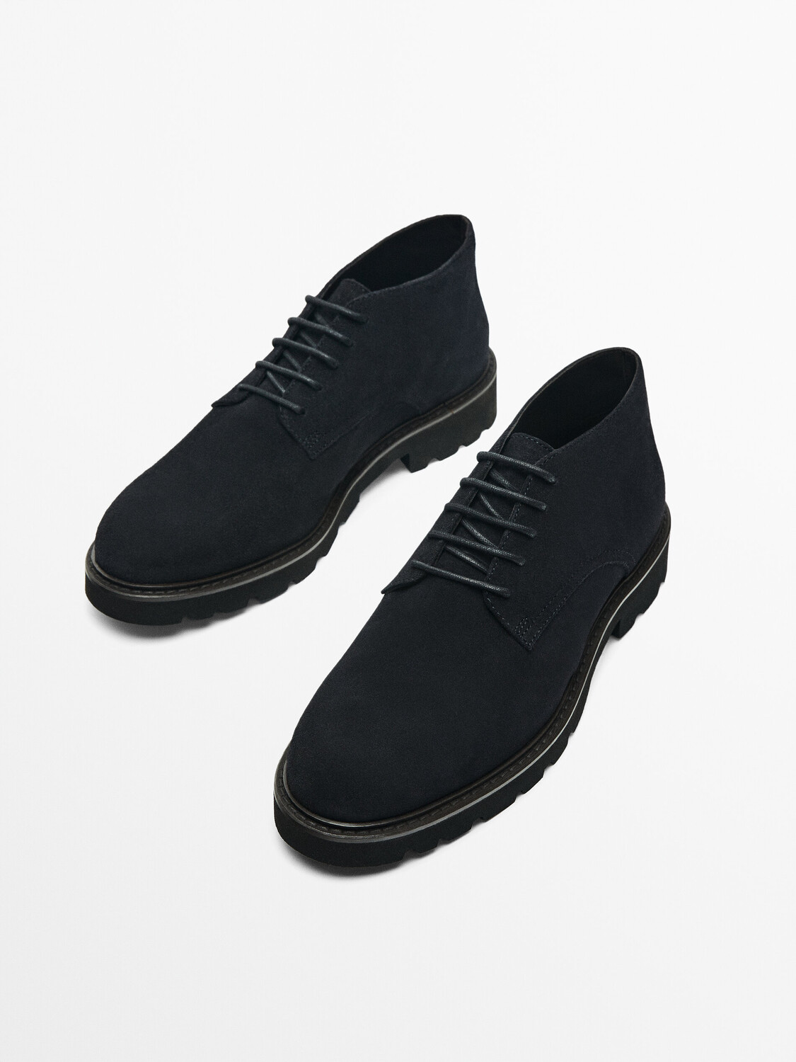 

Синие ботинки сафари Massimo Dutti, синий