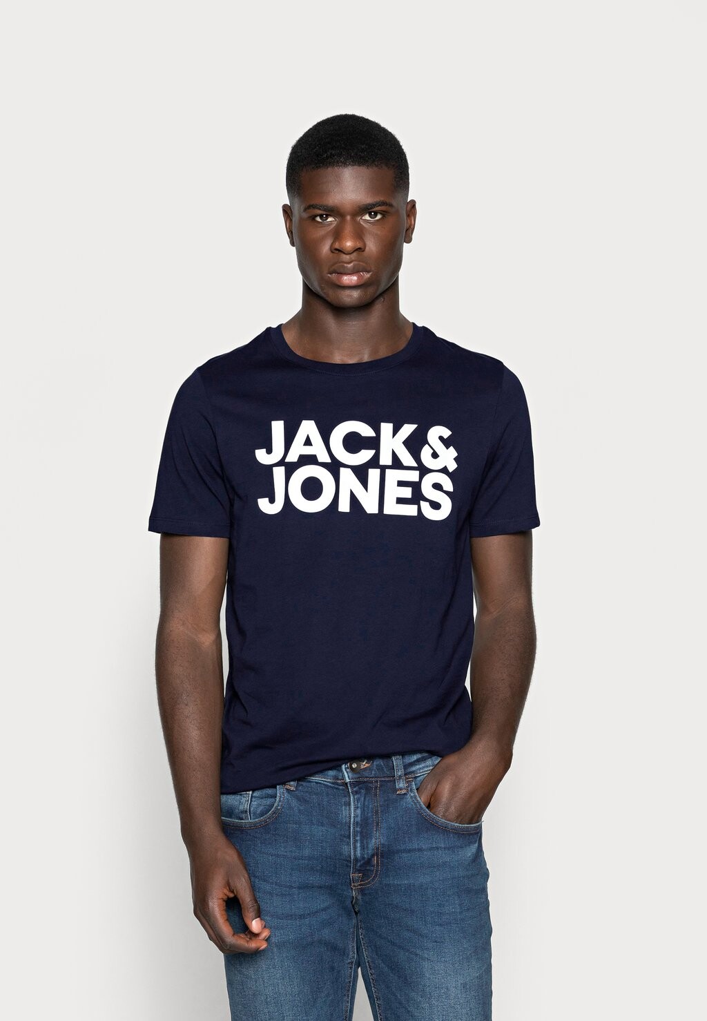 

Футболка с принтом Jack & Jones, темно-синий
