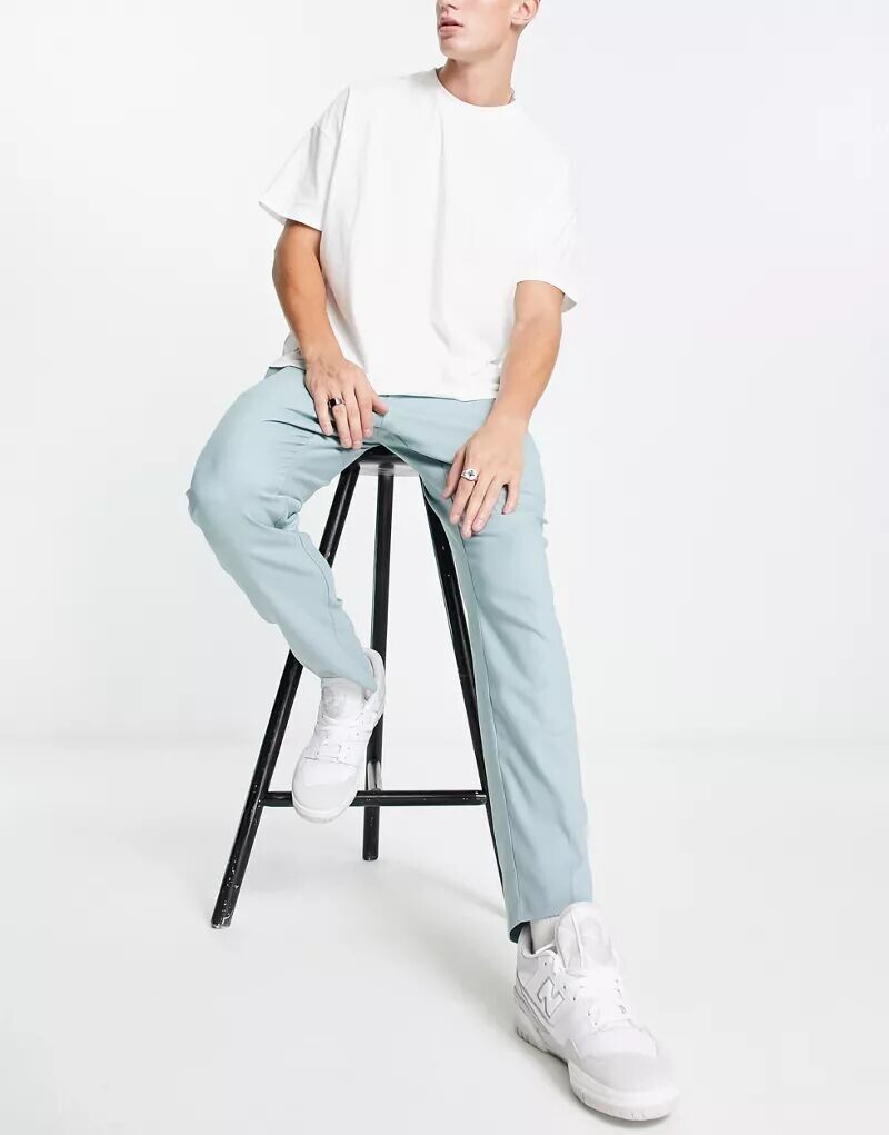 

Элегантные брюки свободного кроя шалфейного цвета New Look