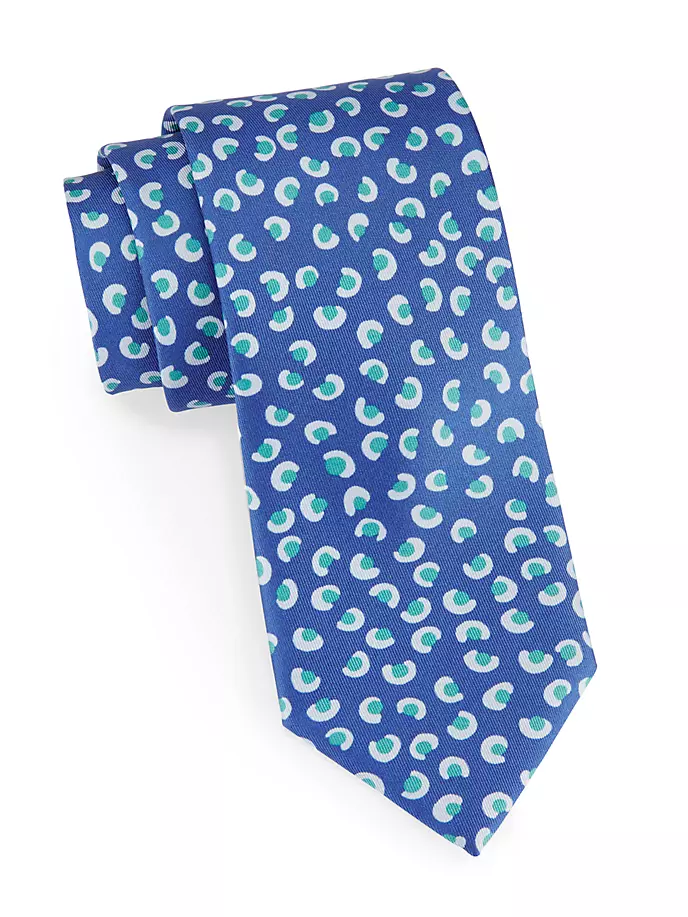 Шелковый галстук в виде фасоли Charvet, цвет blue aqua