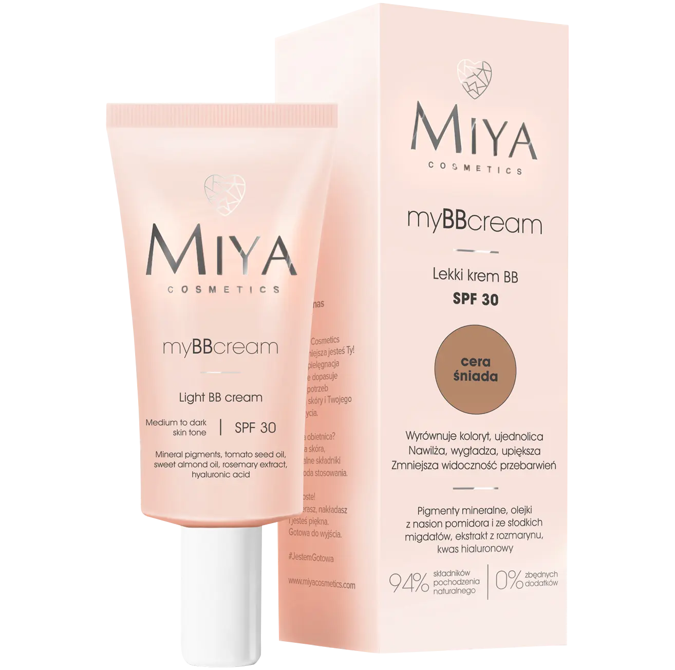 

Светлый bb-крем для лица spf30 для смуглой кожи Miya Cosmetics Mybbcream, 40 мл