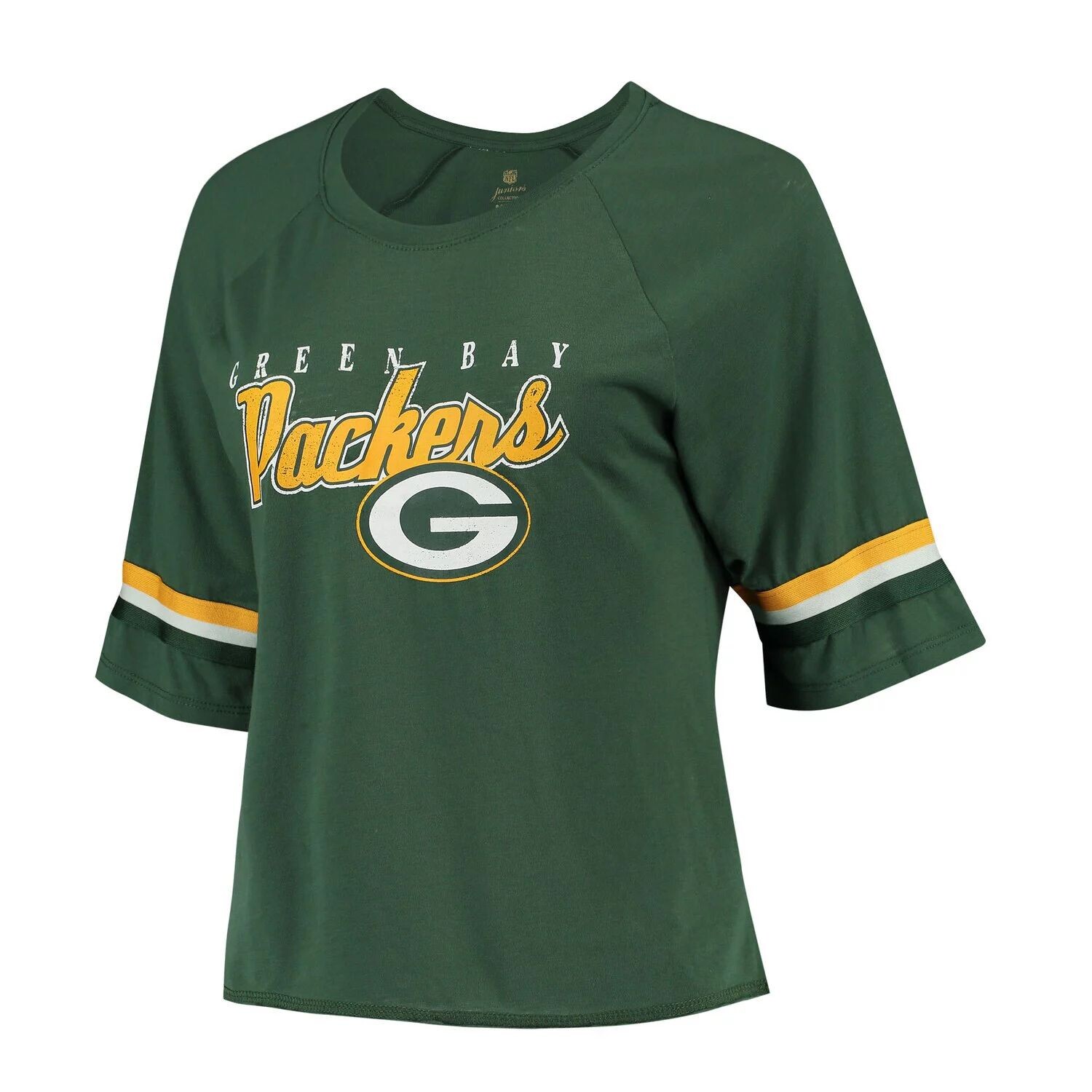 

Юниорский зеленый Футболка с короткими рукавами Green Bay Packers Burnout реглан Outerstuff