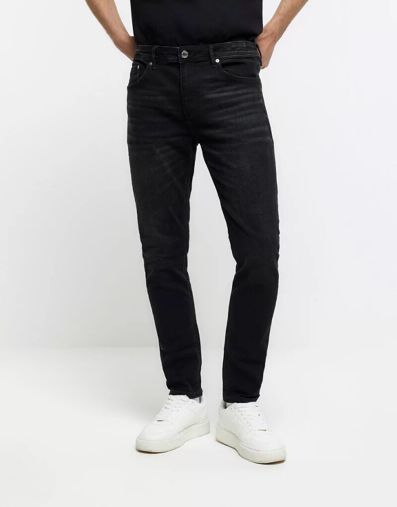 

Черные джинсы скинни River Island