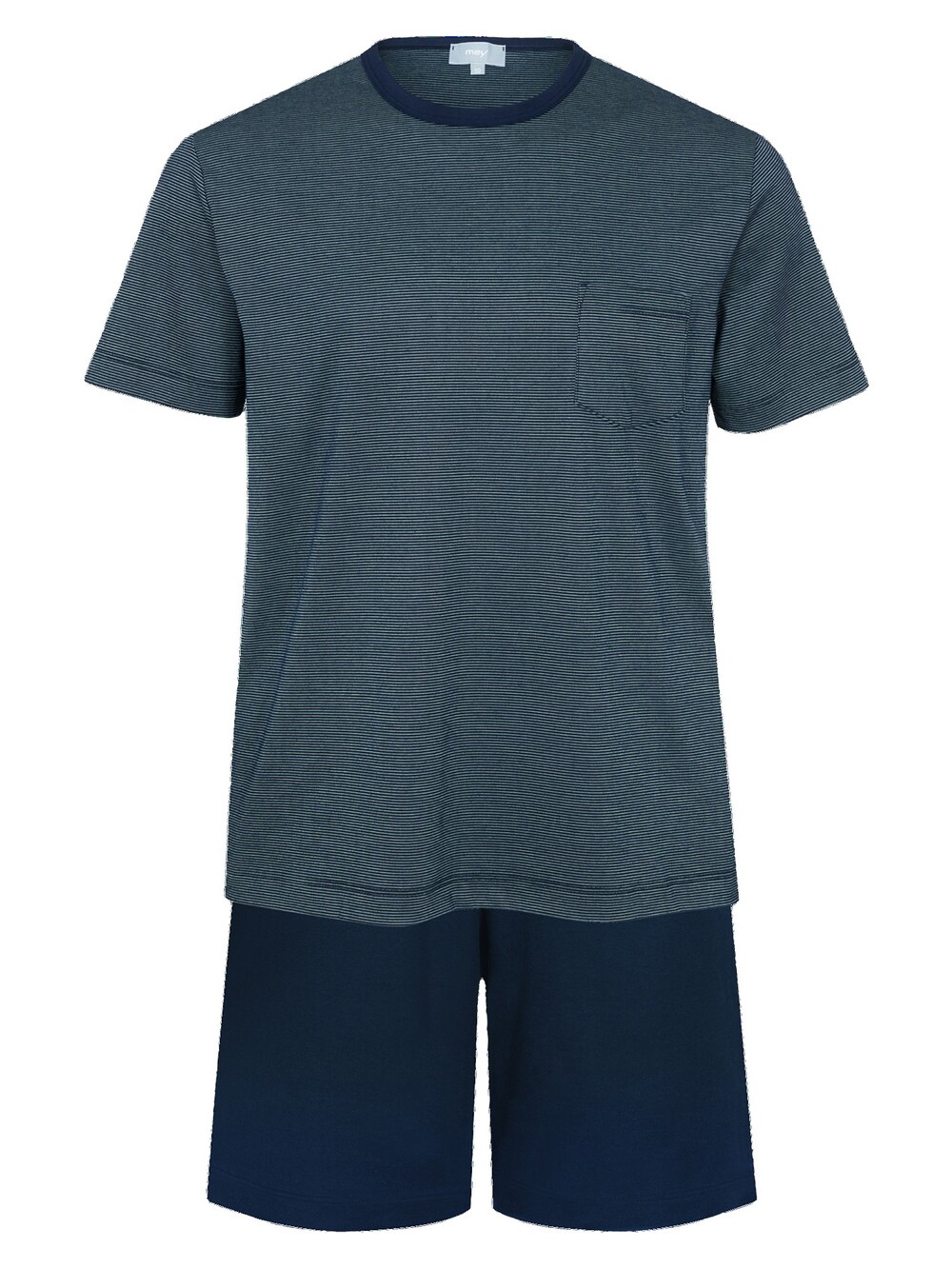 Короткая пижама Mey, пыльный синий/темно-синий цена и фото