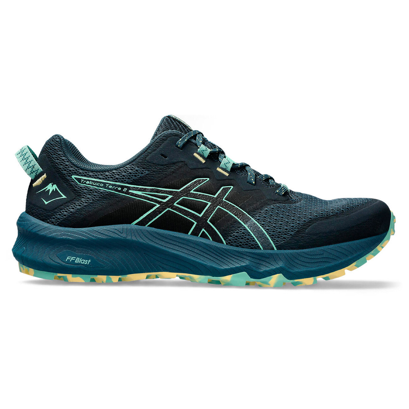 

Кроссовки для бега по пересеченной местности Asics Trabuco Terra 2, цвет Magnetic Blue/Dark Mint