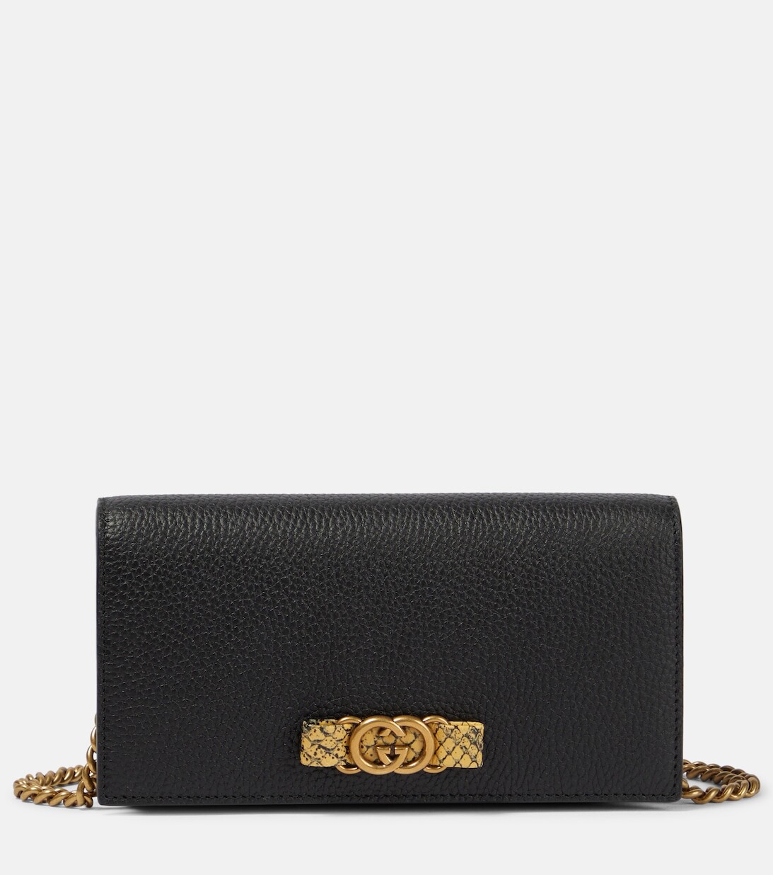 

Кожаный кошелек GG на цепочке Gucci, черный
