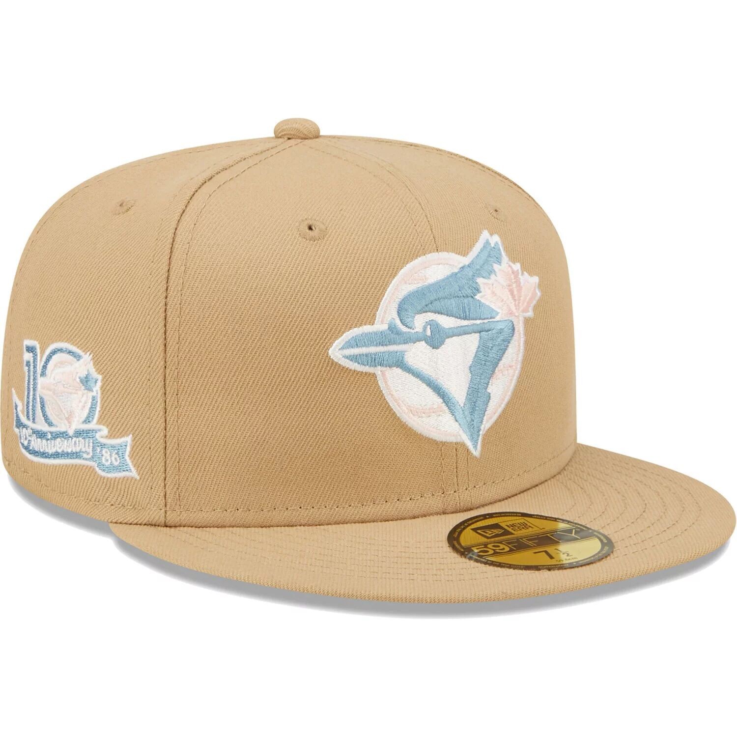 

Мужская кепка New Era Tan Toronto Blue Jays 10th Anniversary Sky Blue Undervisor 59FIFTY