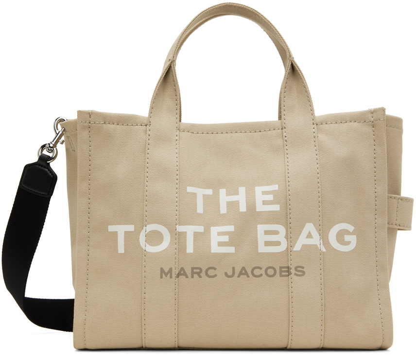 сумка тоут the tote bag серый черный Бежевая сумка-тоут 'The Medium Tote Bag' Marc Jacobs