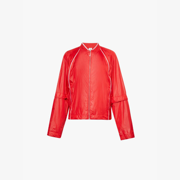 

Куртка свободного кроя с фирменным принтом и ребристым вырезом горловины Nike X Jacquemus, белый