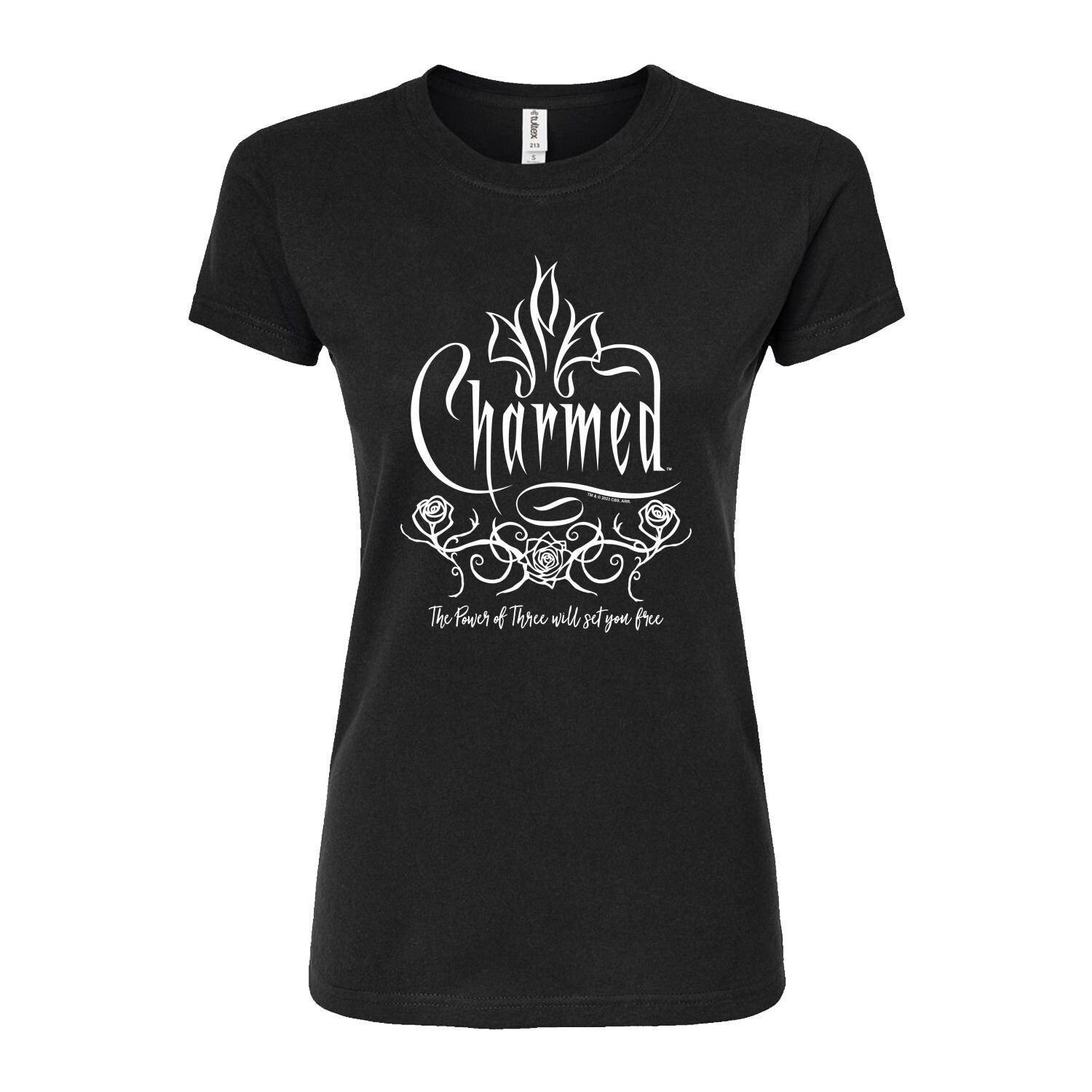 

Облегающая футболка Juniors' Charmed Roses Licensed Character, черный