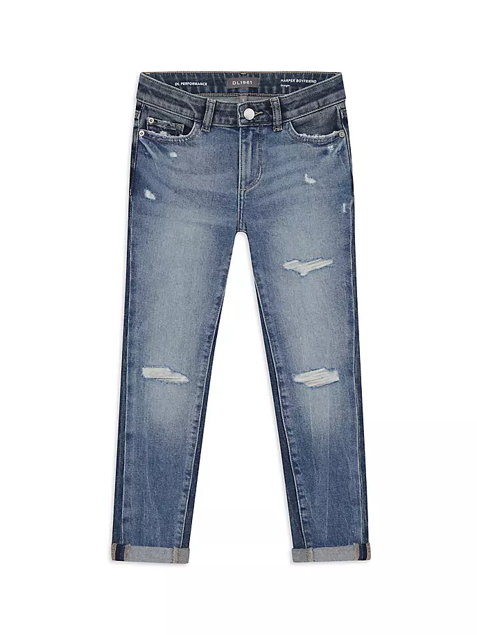 

Двухцветные джинсы скинни Little Girl's & Girl's Harper Dl1961 Premium Denim, цвет twilight hour