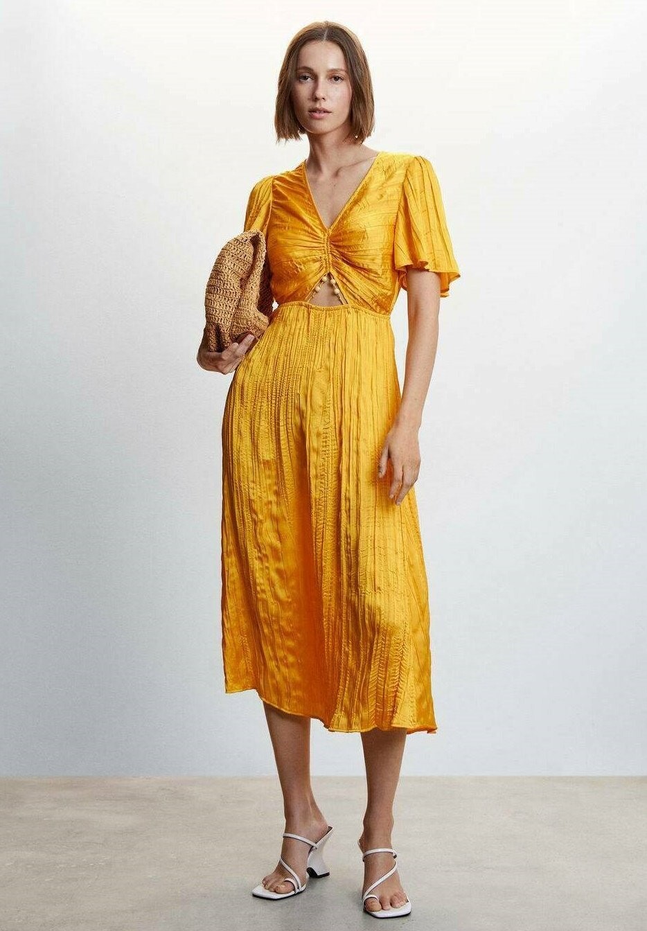 

Летнее платье Mango, желтый