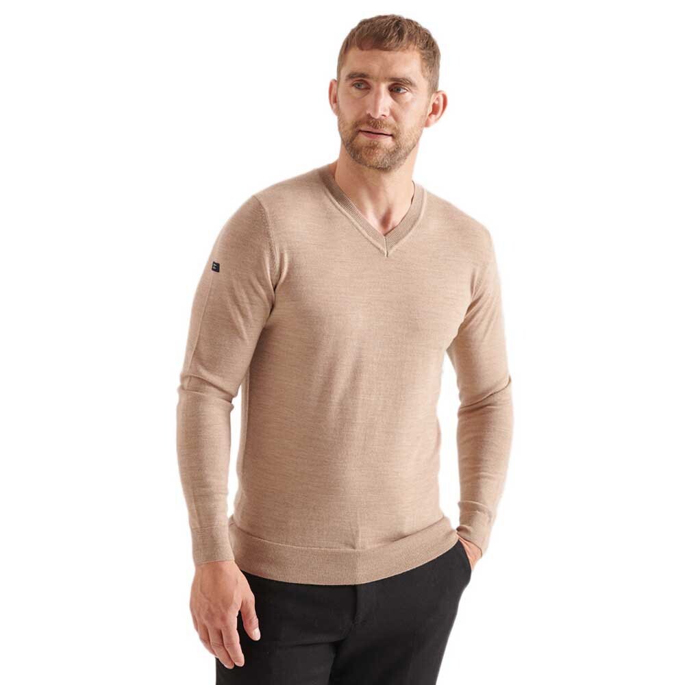 

Свитер Superdry Merino Vee, бежевый