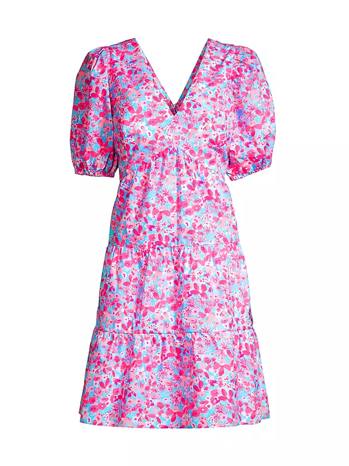

Хлопковое мини-платье Nalani с цветочным принтом Lilly Pulitzer, цвет aura pink
