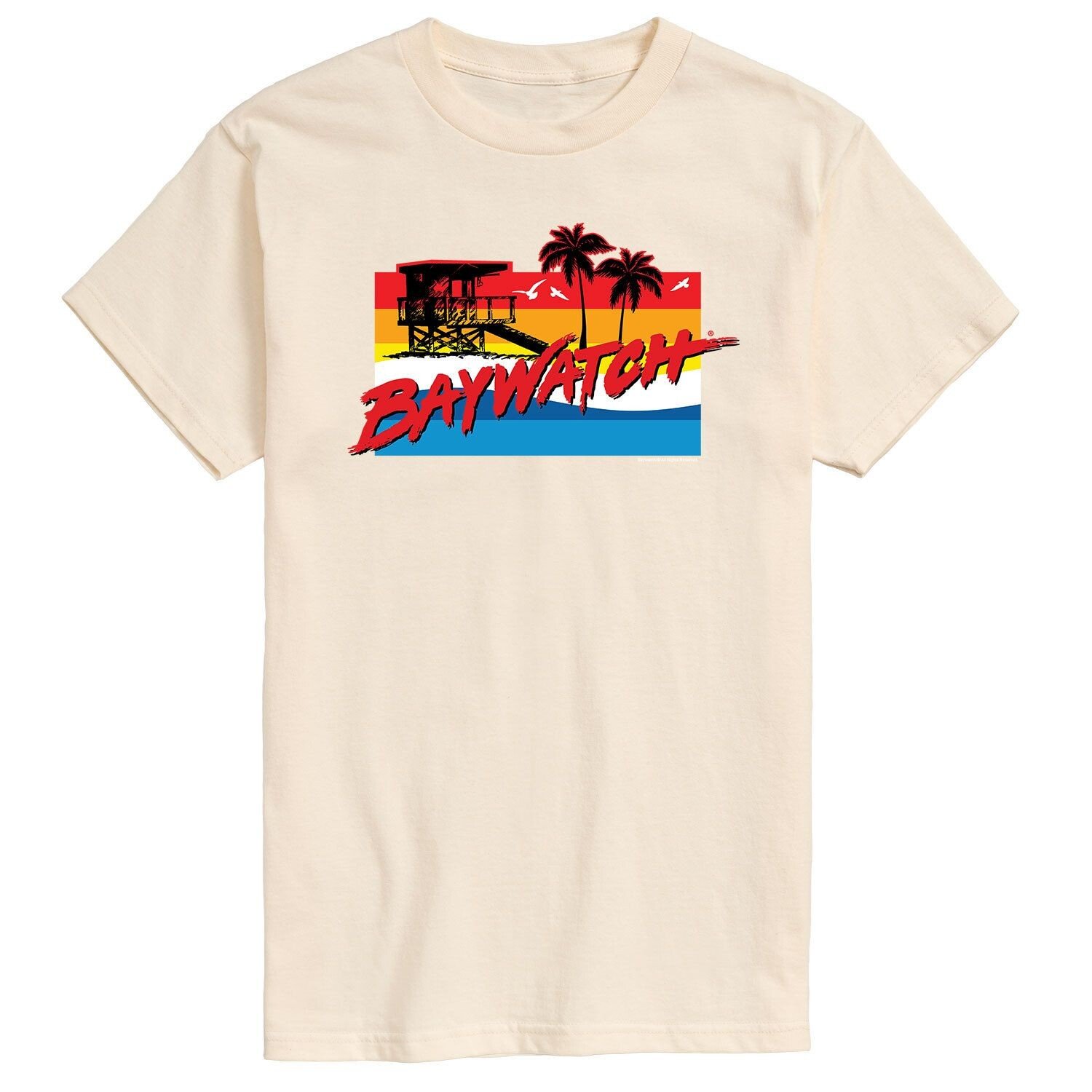 

Мужская футболка в пляжную полоску Baywatch Licensed Character