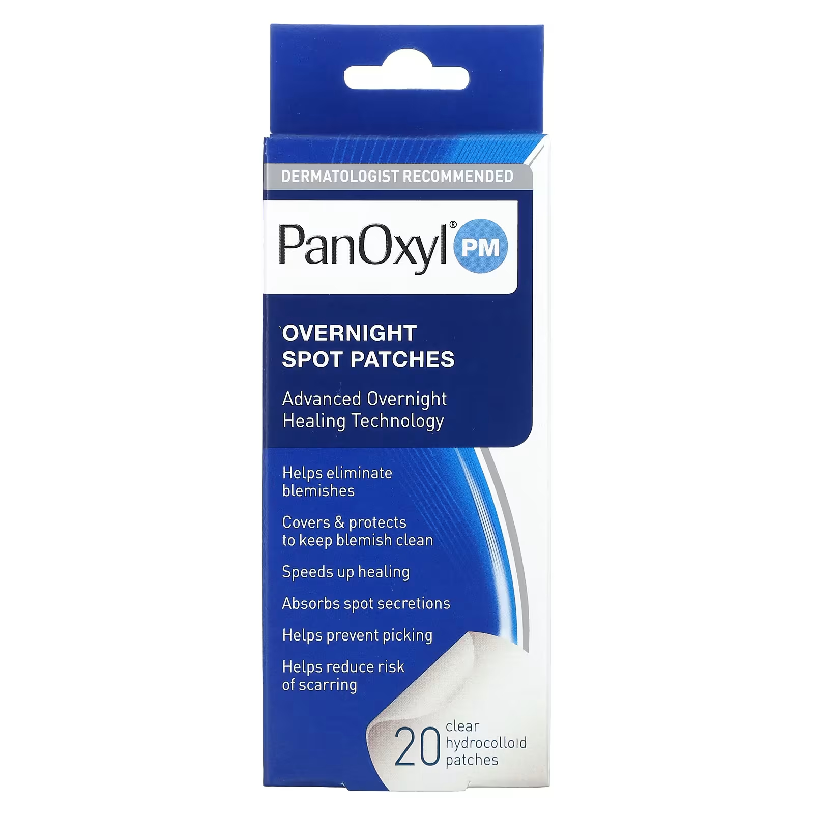 PanOxyl PM Overnight Spot Patches 20 прозрачных гидроколлоидных пластырей