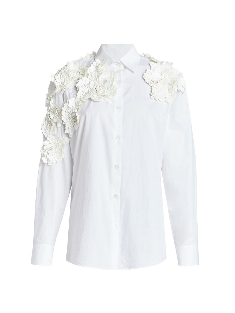 

Рубашка Clavelly с цветочной аппликацией Dries Van Noten, белый