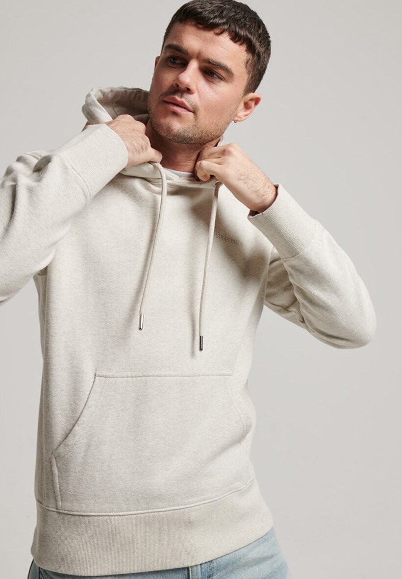 

Худи Superdry Code Essential Overdyed, овсяный меланж