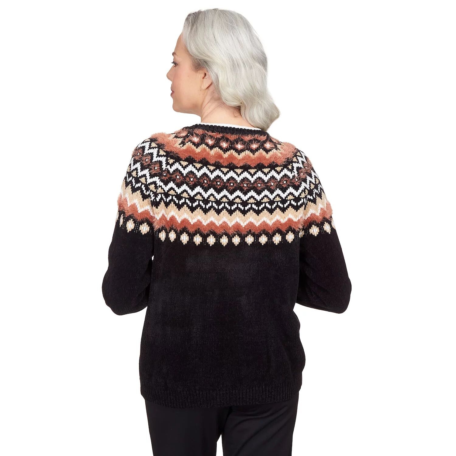

Классический свитер с круглым вырезом Petite Alfred Dunner Fairisle Alfred Dunner