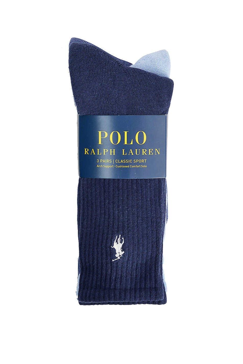 

Набор из 3 носков Tonal Crew Polo Ralph Lauren, темно-синий