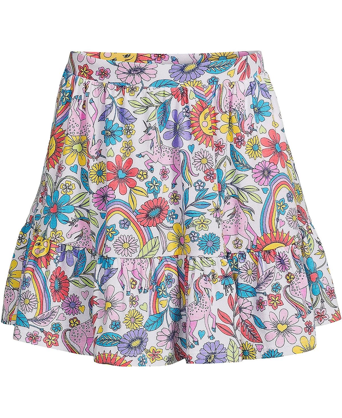 Многоярусная юбка для девочек Lands' End силиконовый чехол с принтом rainbow unicorn для realme gt 2 pro рилми гт 2 про