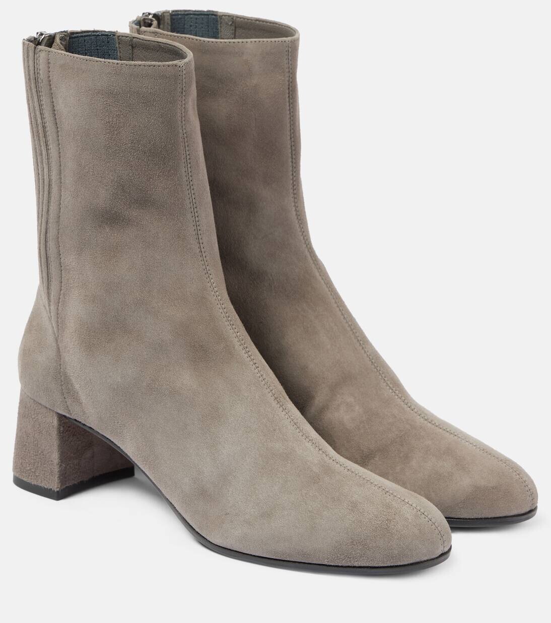 

Замшевые ботильоны Saint Honoré 50 Aquazzura, цвет paris grey