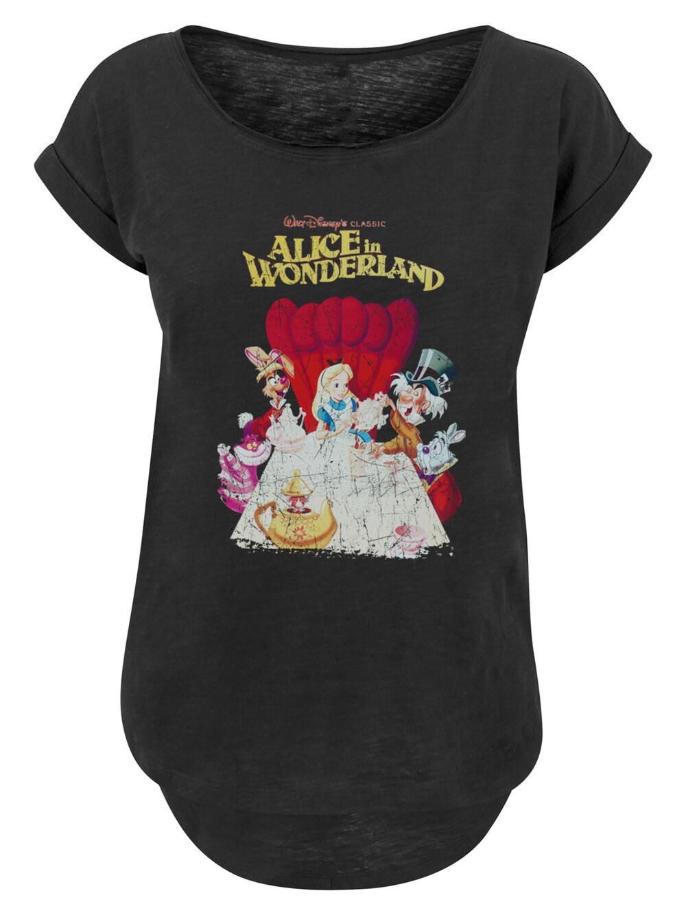 Рубашка F4Nt4Stic Disney Alice im Wunderland Retro Poster, черный