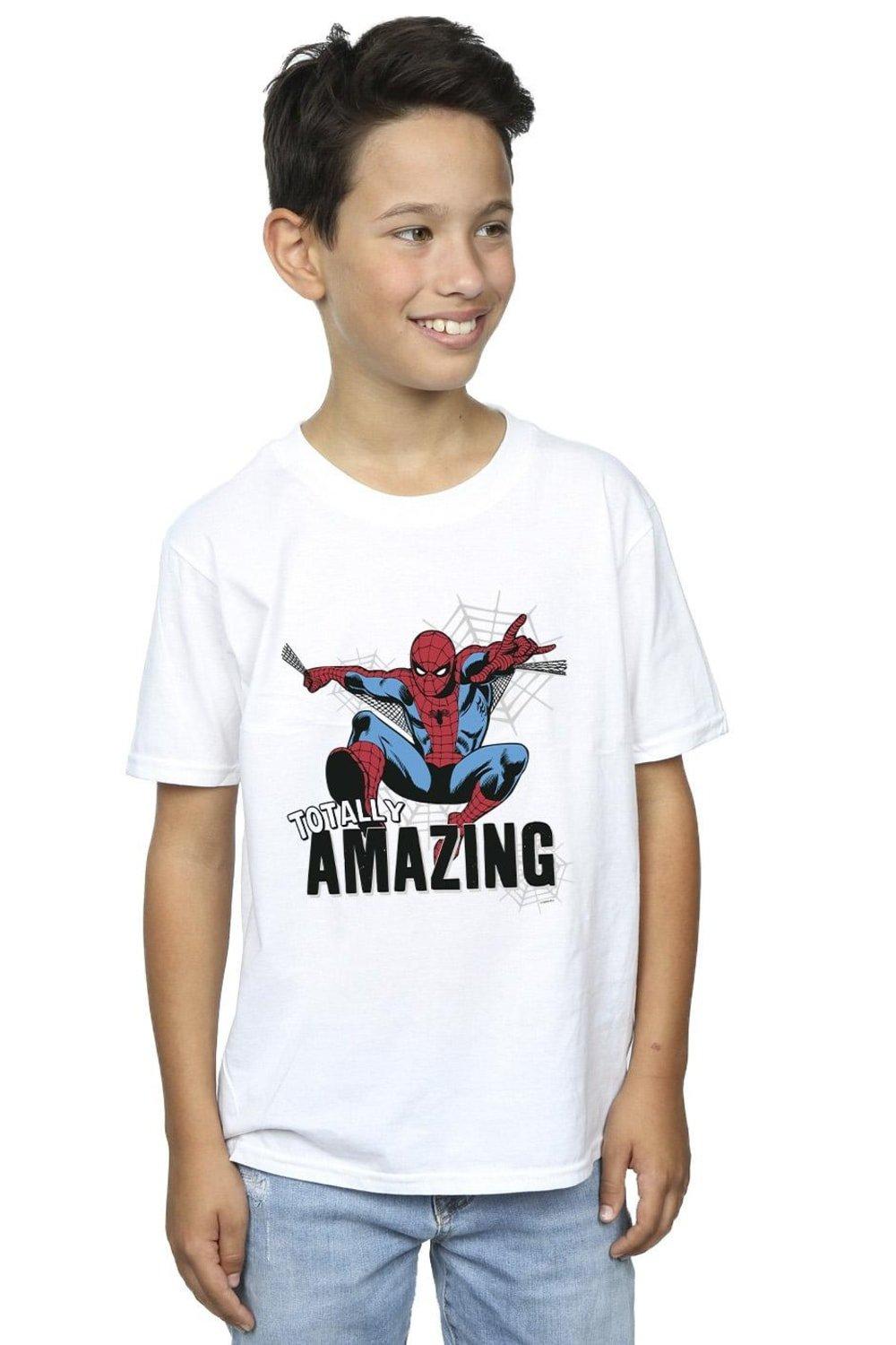 Удивительная футболка «Человек-паук» Marvel, белый человек паук удивительная фантазия