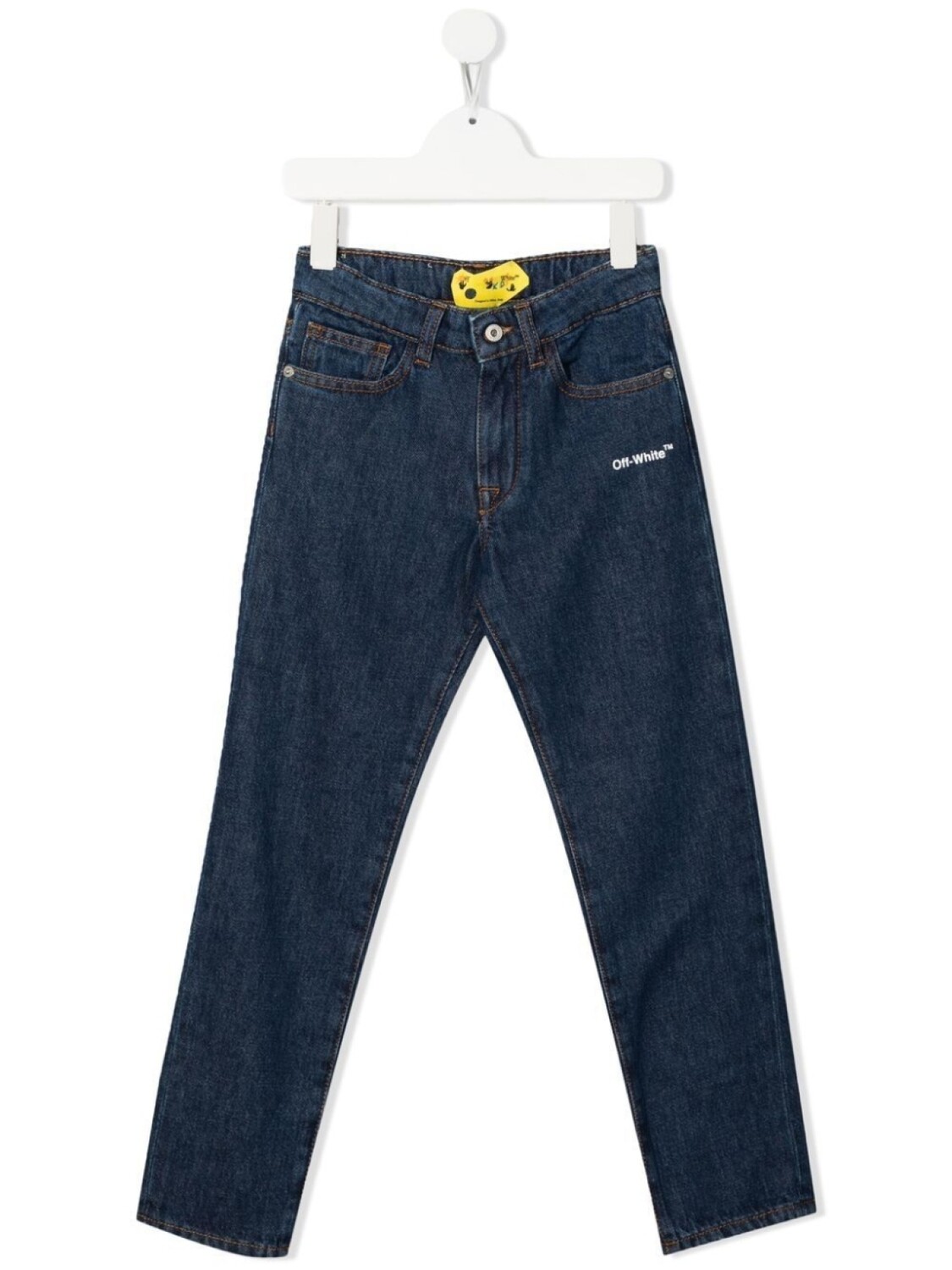 

Off-White Kids джинсы с полосками Diag, синий