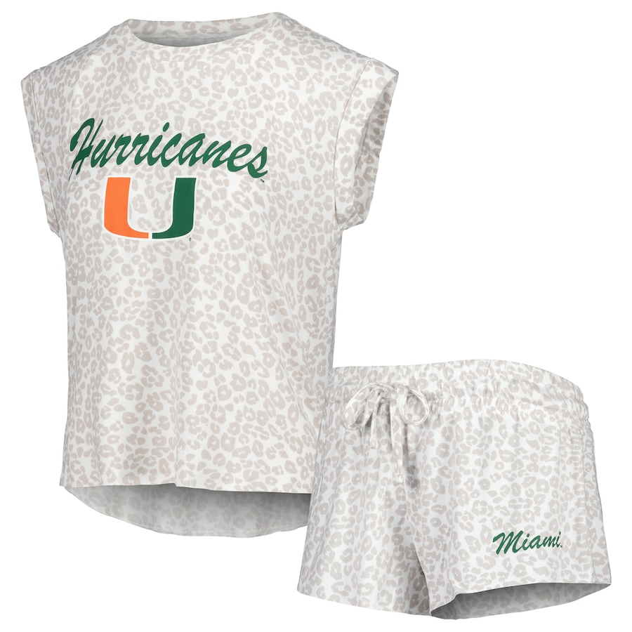 

Пижамный комплект Concepts Sport Miami Hurricanes, кремовый