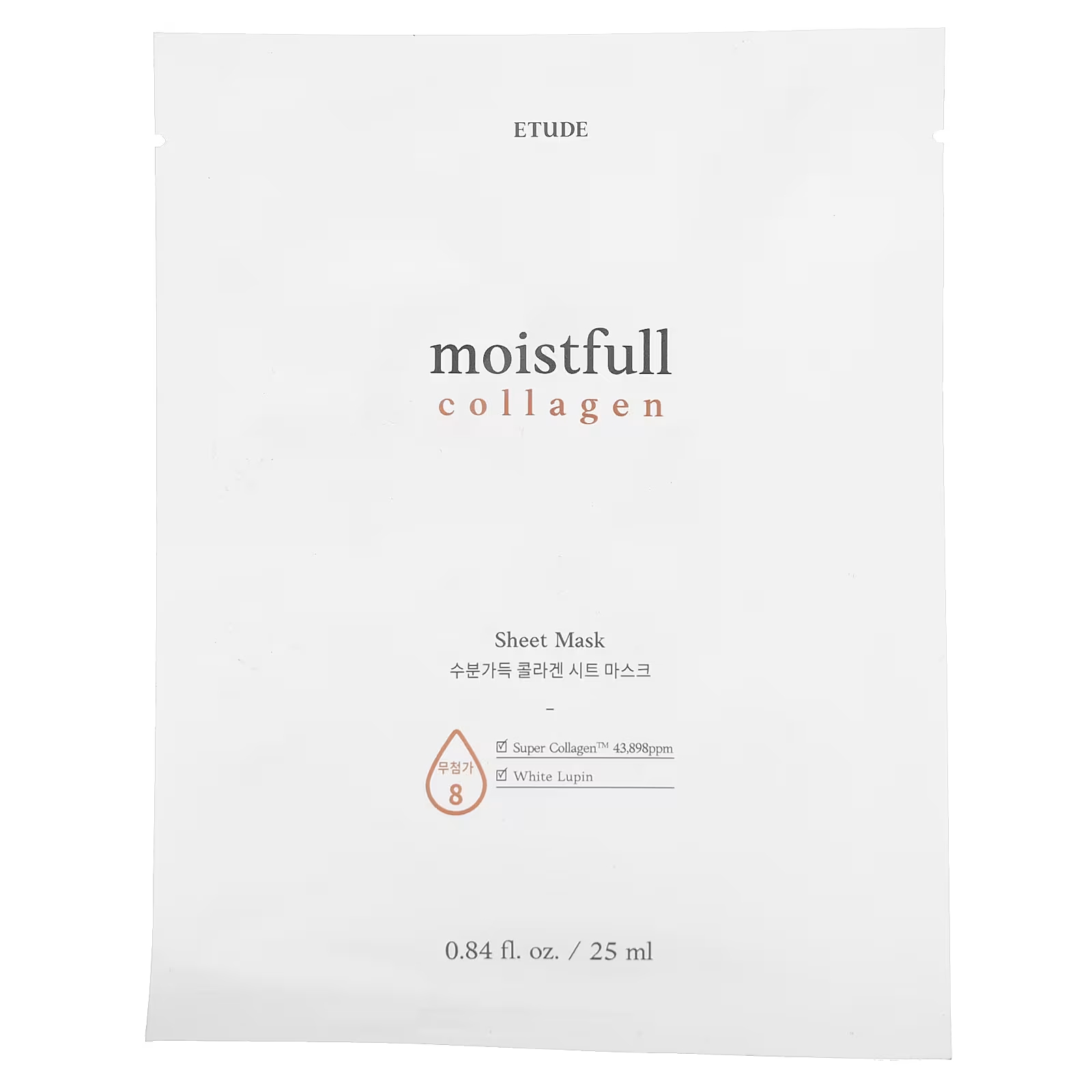 Etude Moistfull Collagen Beauty Тканевая маска, 1 лист, 0,84 жидких унции (25 мл)