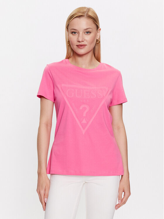 

Футболка стандартного кроя Guess, розовый