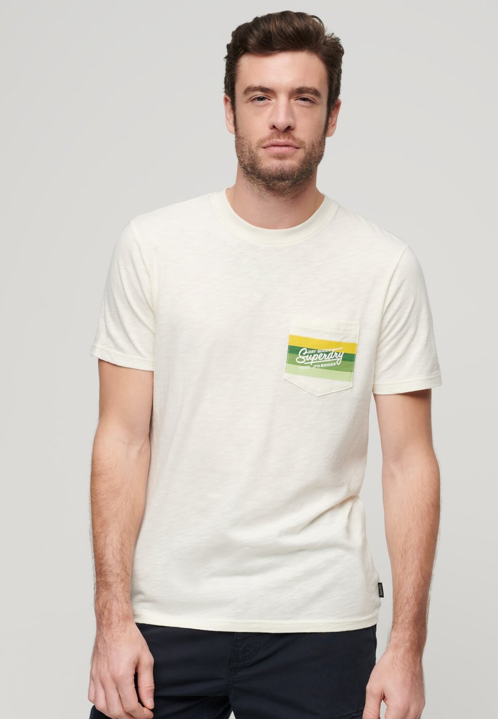 

Футболка с принтом CALI STRIPED LOGO Superdry, белый