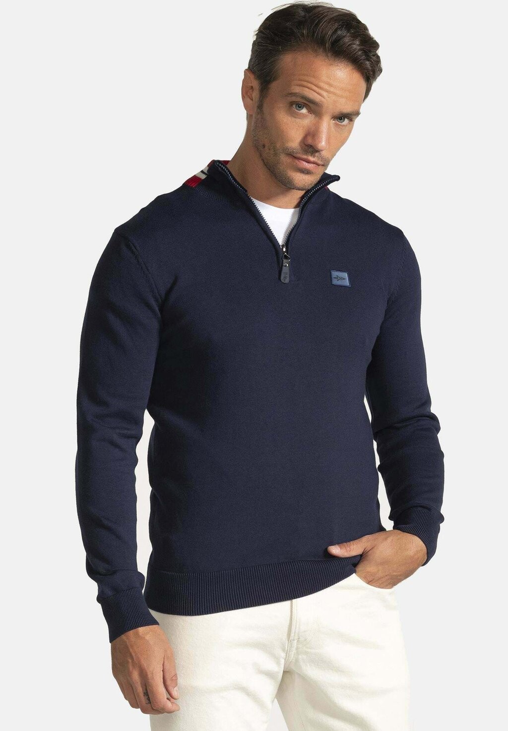 

Вязаный джемпер MODERN FIT HALF ZIP Jacey Quinn, цвет dark navy