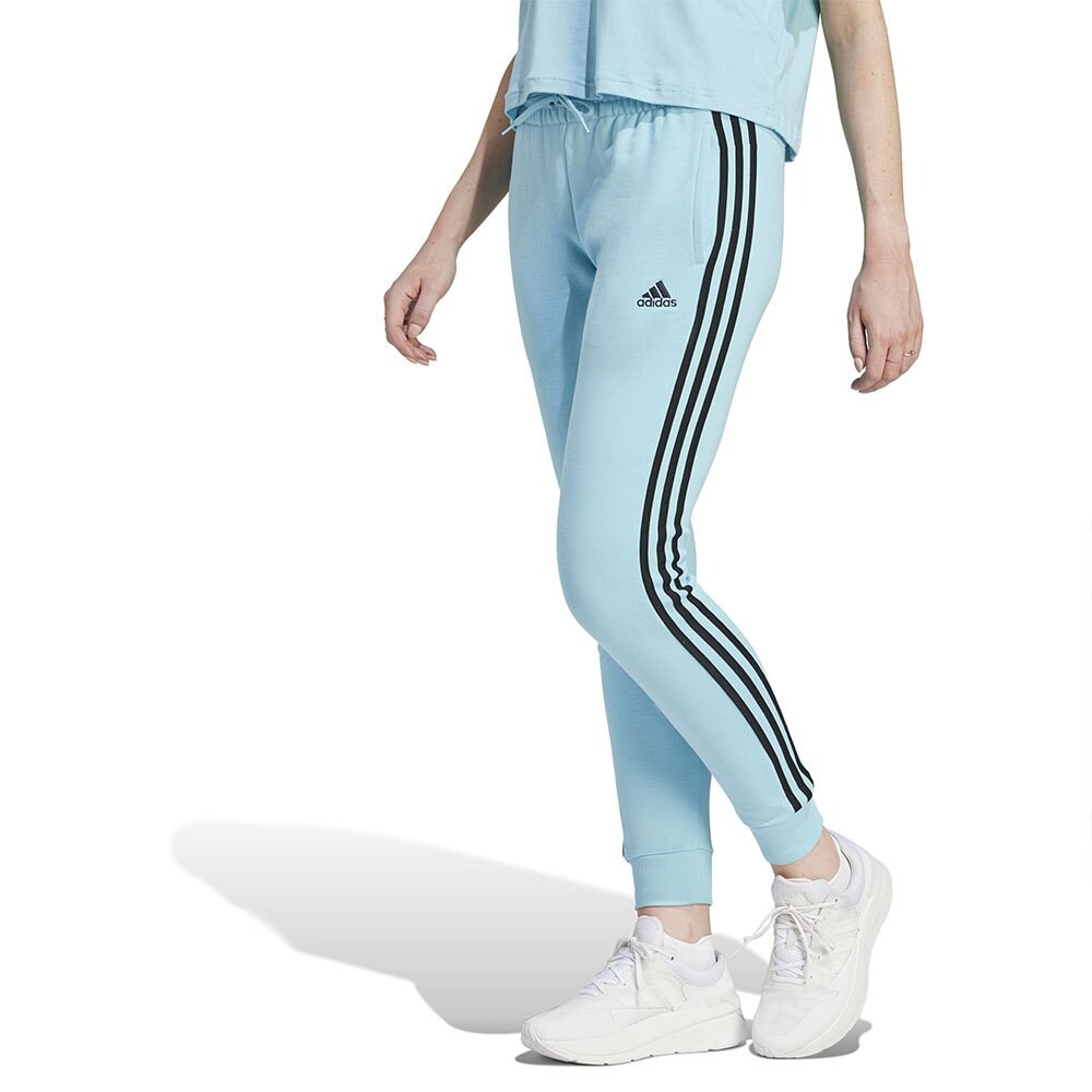 

Брюки джоггеры adidas Essentials 3 Stripes French Terry Cuffed, синий
