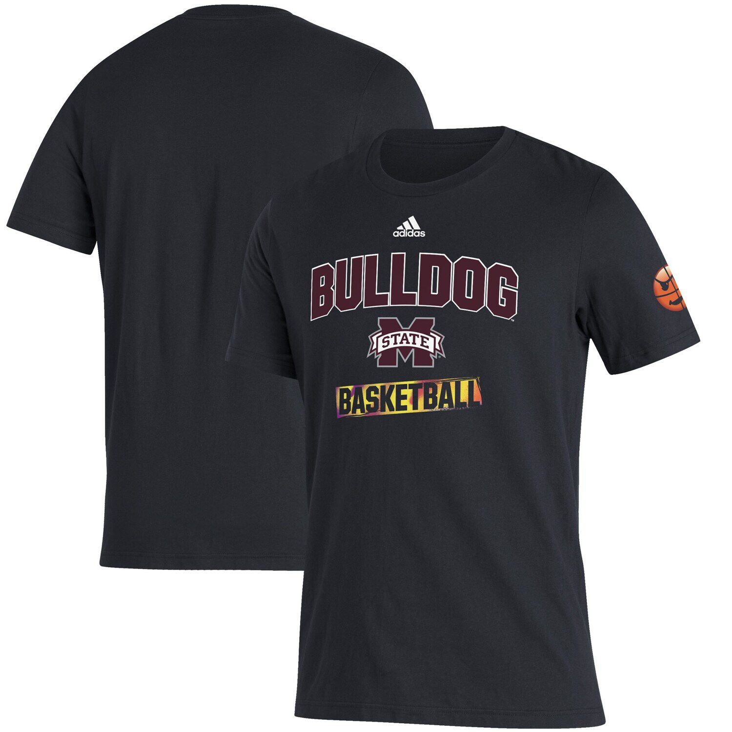 

Мужская черная футболка с усилителем Mississippi State Bulldogs adidas, Черный