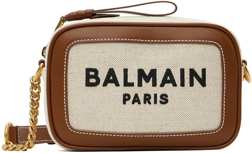 

Коричнево-бежевая сумка B-Army Balmain