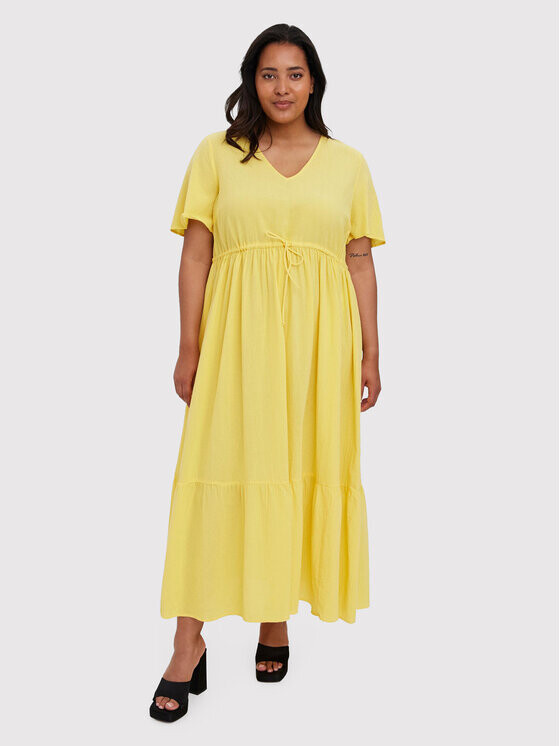 

Платье на каждый день, стандартного кроя Vero Moda Curve, желтый