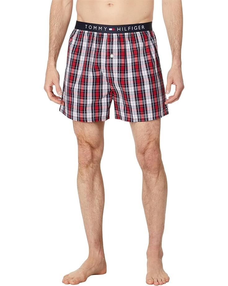 

Боксеры Tommy Hilfiger Cotton Classics Woven, цвет Daring Scarlet Tartan Plaid