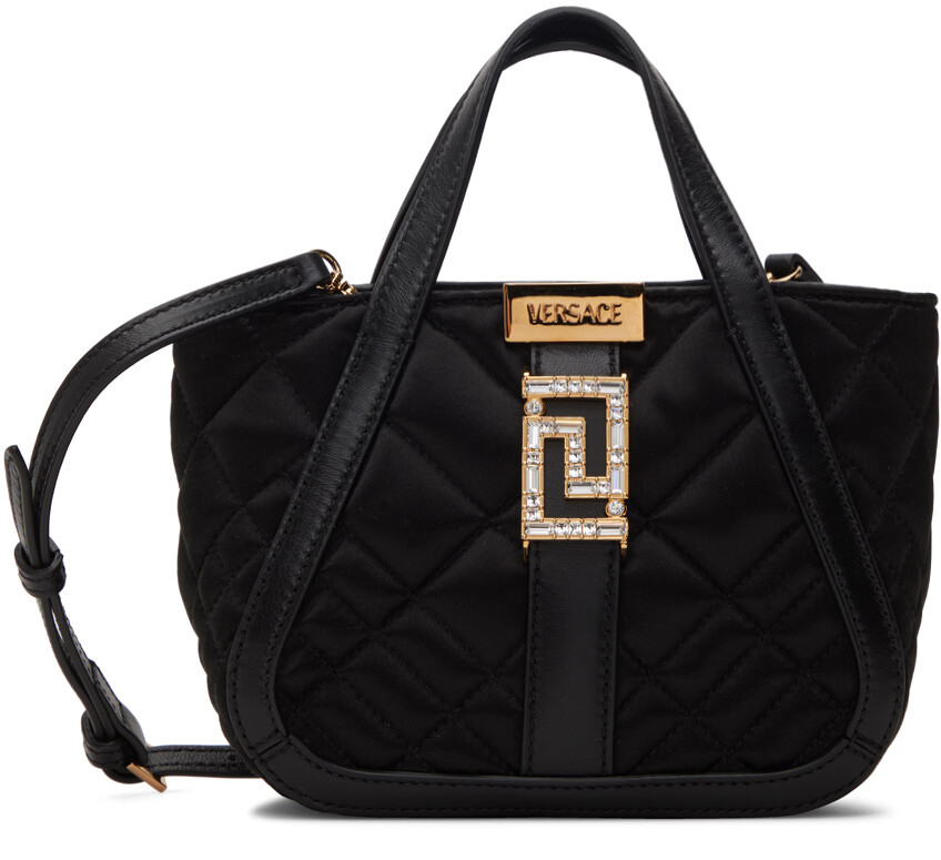 

Черная сумка Goddess с кристаллами Greca Versace