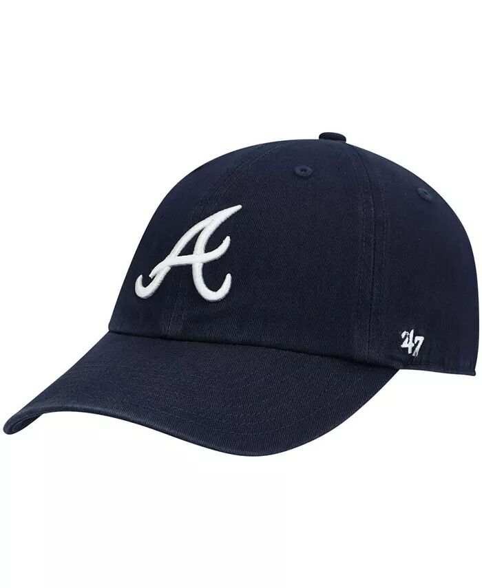 

Мужская темно-синяя регулируемая шляпа Atlanta Braves Heritage Clean Up '47 Brand, синий