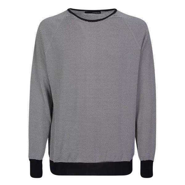 

Футболка striped contrast-trim sweatshirt Lardini, синий