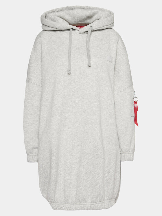 

Трикотажное платье оверсайз Alpha Industries, серый