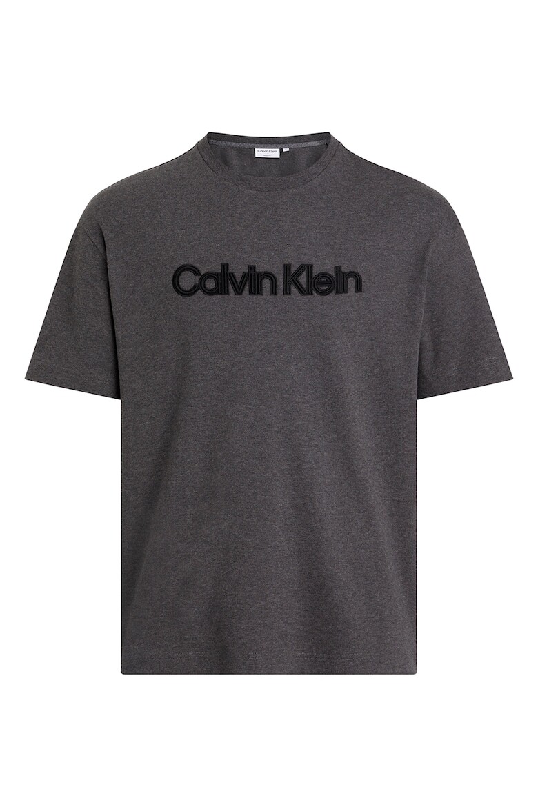

Футболка из органического хлопка с вышитым логотипом Calvin Klein, серый