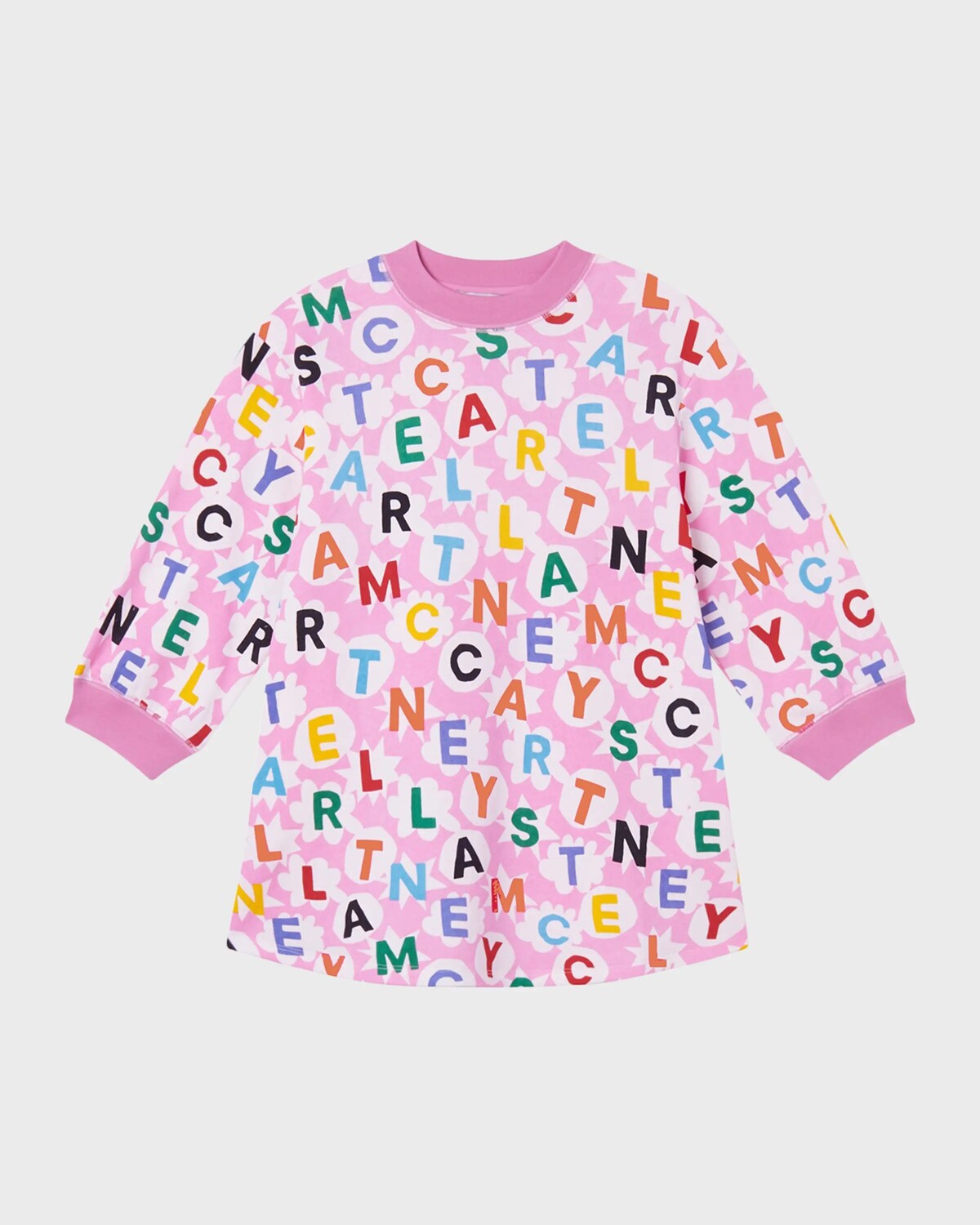 

Разноцветное флисовое платье для девочек с логотипом, размер 4–10 Stella Mccartney Kids, розовый